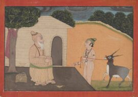 Un gourou et son disciple, Pendjab, vers 1740