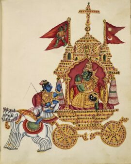 Kṛṣṇa et Arjuna, vers 1830