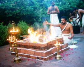« Reconstitution » moderne d’une cérémonie védique, au Kerala en Inde, au début du 21e siècle