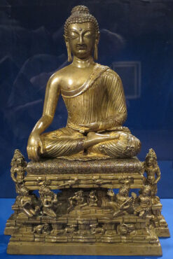 Bouddha et des adorants, Cachemire, début du 8e siècle