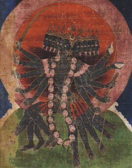 Représentation de la déesse Mahākālī, soit la grande Kālī