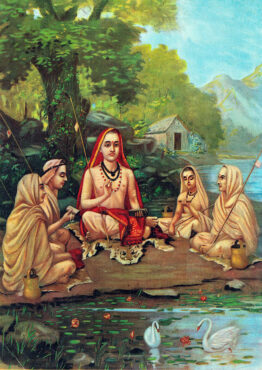 Représentation imagée, de 1904, d’Adi Shankara