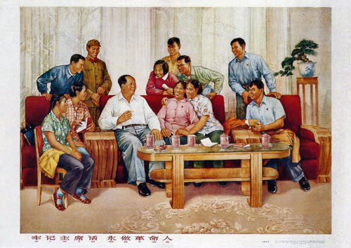 Le président Mao reçoit les représentants de la jeunesse - 1965