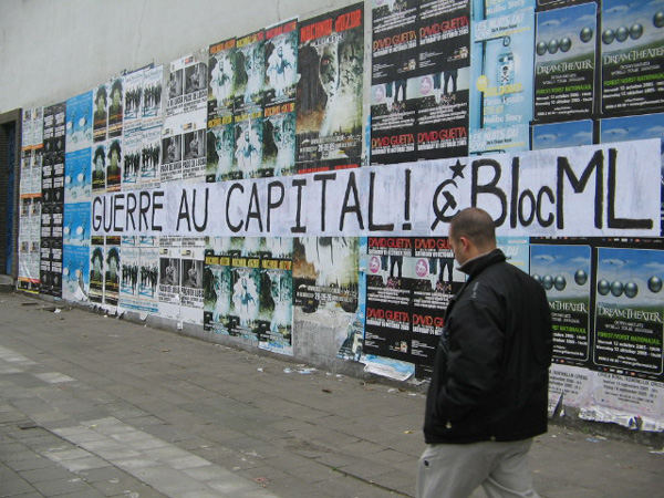 Collage à Bruxelles, octobre 2005