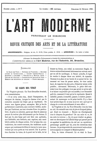 L'art Moderne - 13 février 1886