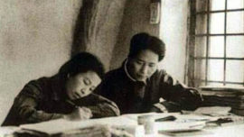 Mao Zedong et sa femme Jiang Qing, qui jouera un rôle très important durant la Grande Révolution Culturelle Prolétarienne