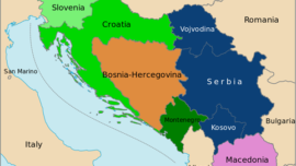 La division administrative en Yougoslavie