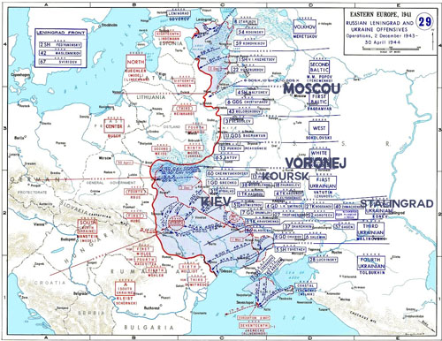 L’offensive soviétique de décembre 1943 à avril 1944