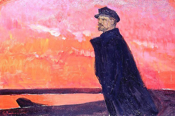 "Lénine dans l'Aube rouge", tableau de Boris Vladimirski - 1930