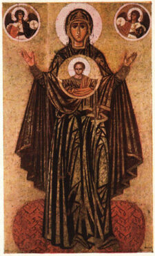 La Vierge en prière. Icone de Iaroslav (XIIe-XIIIe siècle)