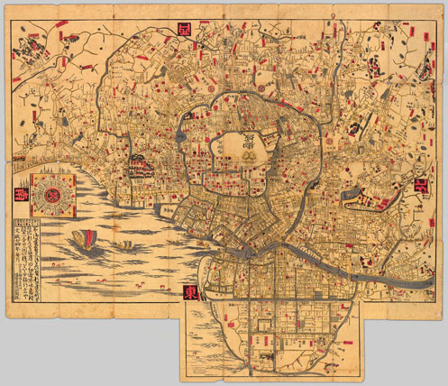 Un plan d’Edo en 1824