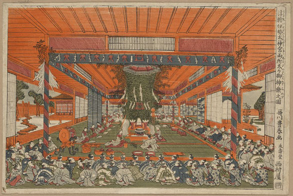 Cérémonie au mausolée d’Ise, par Utagawa Toyoharu