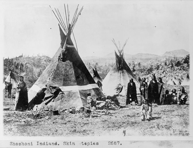 Shoshones en Amérique du Nord, fin du 19e siècle