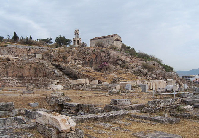 Restes du sanctuaire de Déméter et Perséphone à Éleusis (wikipedia)