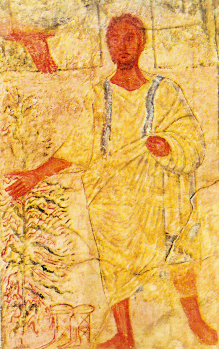Moïse et le buisson ardent, Synagogue de Doura Europos, 3e siècle