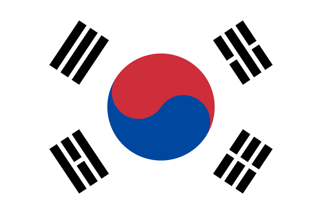 Le drapeau sud-coréen reprend le symbole du Ying et du Yang entouré de quatre trigrammes tirés du Yi King (la terre, le ciel, le feu et l’eau)