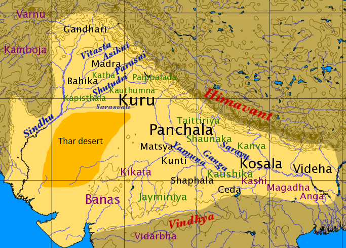 Le Nord de l’Inde, à l’époque védique.