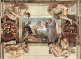 La création d’Ève par Michel-Ange, plafond de la Chapelle Sixtine