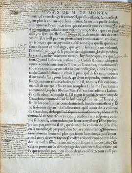 Segunda edición de los Ensayos, comentada por Montaigne en previsión de la tercera edición