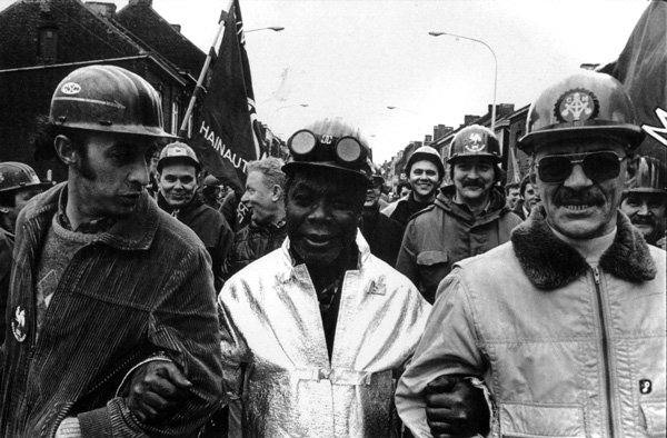 Manifestation de sidérurgistes à Charleroi (1984)