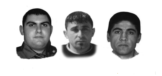 Fadel Basma, Hasan Karim, Ali Najdi, membres des jeunesses communistes, tués au combat dans le Sud-Liban