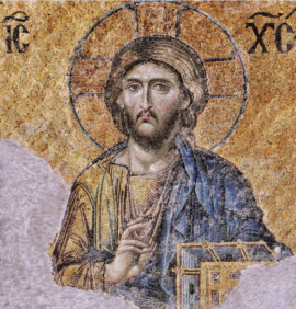 Mosaïque avec le Christ dit « en gloire », 13e siècle, Sainte-Sophie, Istanbul