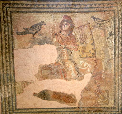 Mosaïque romaine avec Orphée, 2e siècle de notre ère