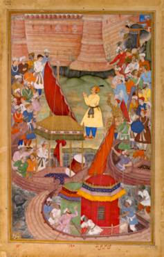 Akbar célébrant la victoire moghole au Bengale