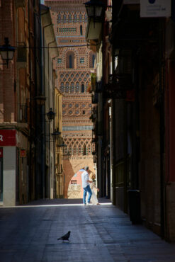 Tour de l’église de San Salvador à Teruel, érigée au 14e siècle et exemple d’influence des mudéjars