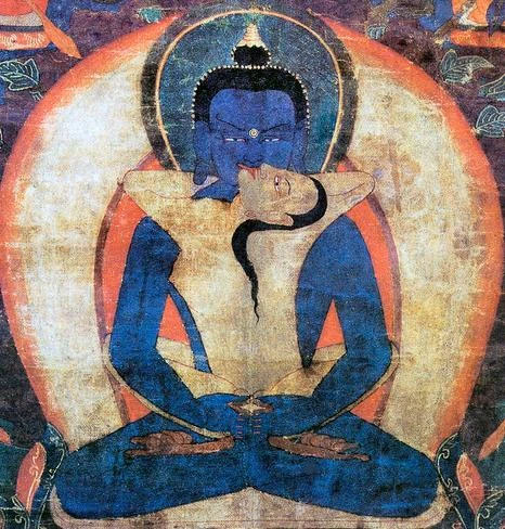 Samantabhadra et Samantabhadri, pour certains du bouddhisme tibétain formant le Bouddha primordial, Tibet, 17e siècle