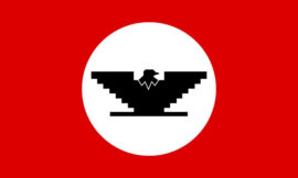 Un choix graphique au minimum douteux : le drapeau de l’United Farm Workers of America, un mouvement des ouvriers agricoles d’origine mexicaine aux États-Unis, né dans les années 1960
